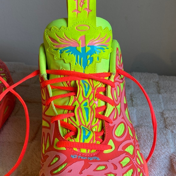 Puma Neon Pink and Yellow Athletic Shoes - Picture 9 of 11